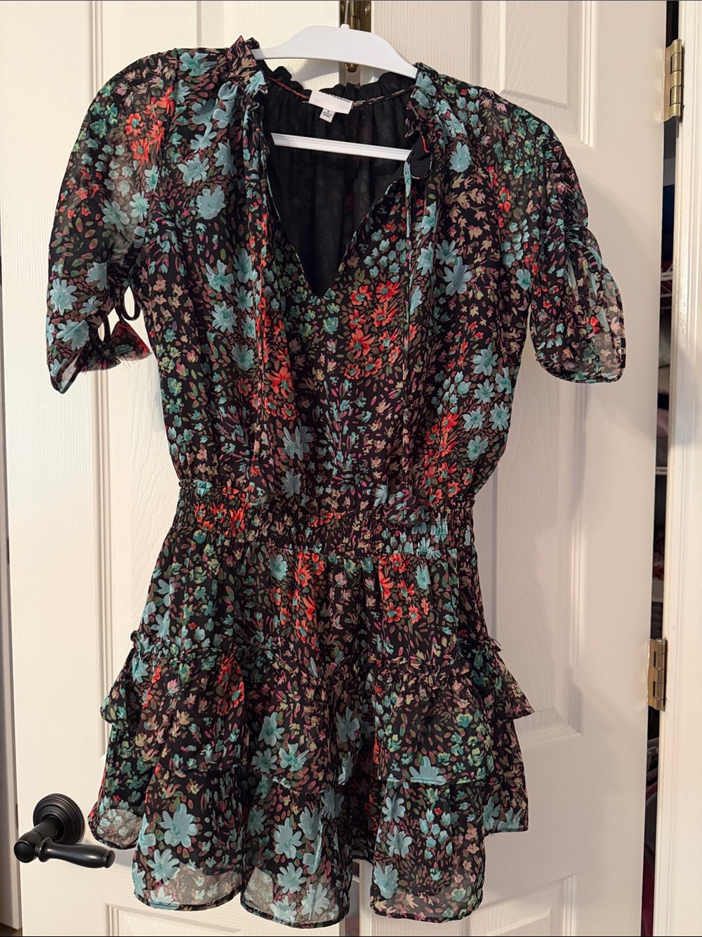 Skylar + Madison Black Floral Mini Dress